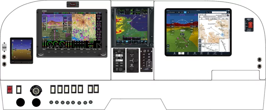 A Cessna 182P, Q, R, R182, TR182 instrument panel design