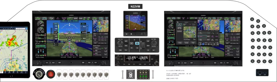 A Glasair Aviation Glasair II instrument panel design