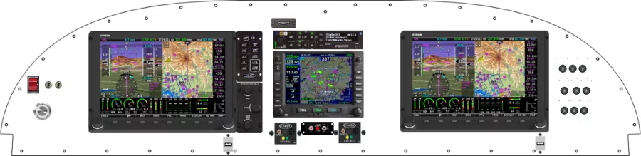 An Van's Aircraft RV-10 instrument panel with the Dynon SkyView HDX