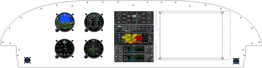 An Van's Aircraft RV-7/9 instrument panel with the Garmin G3X Touch