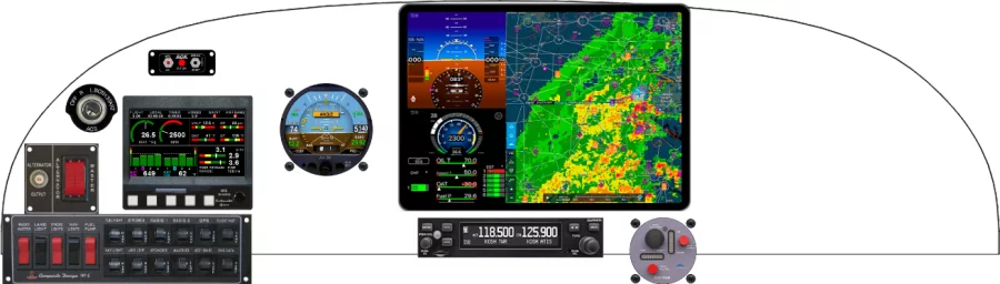 A Zenith Aircraft Company STOL CH 701 instrument panel design