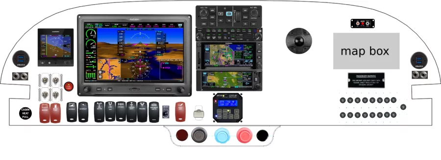 An Van's Aircraft RV-6 instrument panel with the Garmin G3X Touch