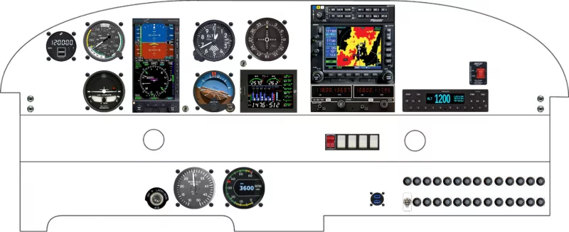 A Piper Aircraft PA-28 instrument panel with the Aspen Evolution