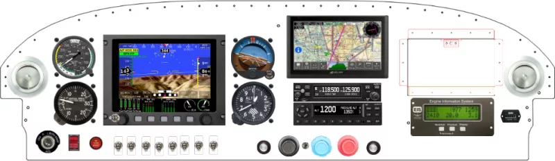 An Van's Aircraft RV-7/9 instrument panel with the GRT Horizon HX and Sport SX