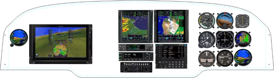 A Beechcraft Beechcraft King Air 200 instrument panel design