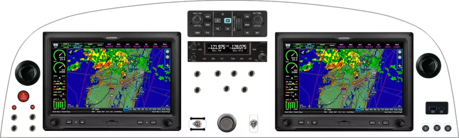 A Kitfox Aircraft Model 5/7 instrument panel with the Garmin G3X Touch