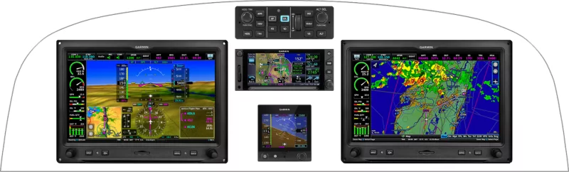 A Kitfox Aircraft Model 5/7 instrument panel with the Garmin G3X Touch
