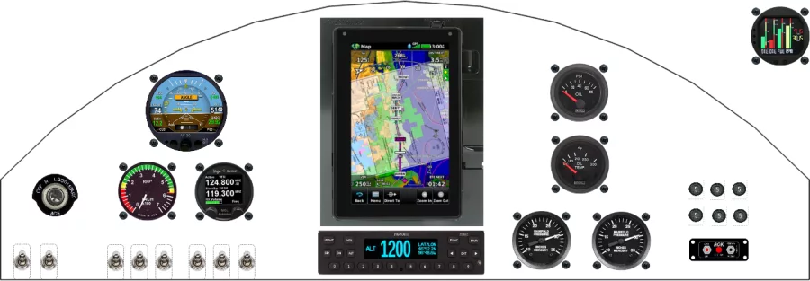 A Kitfox Aircraft Model 4 instrument panel design