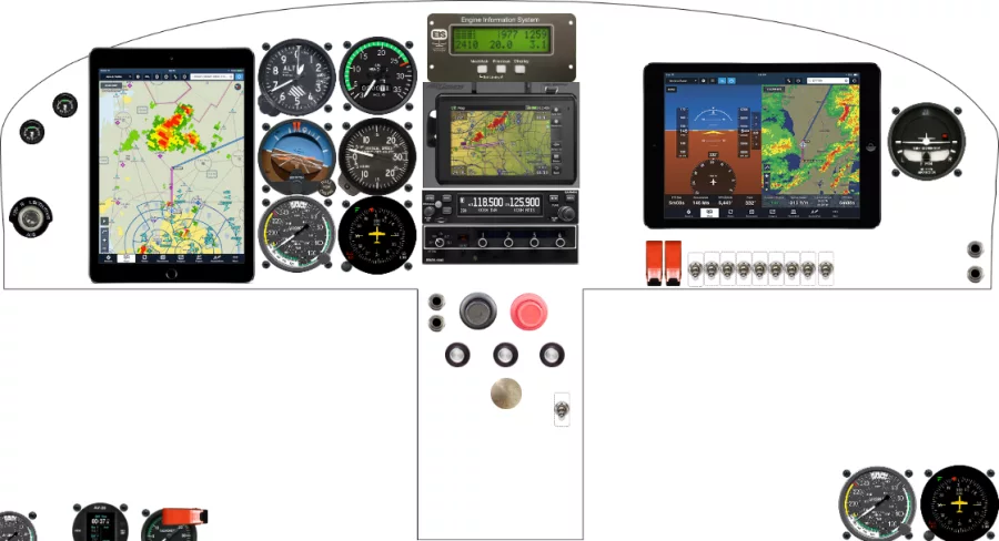 A Glasair Aviation Glasair I instrument panel design