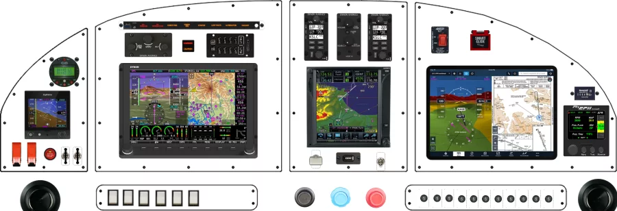 An Lancair International ES / IV instrument panel design