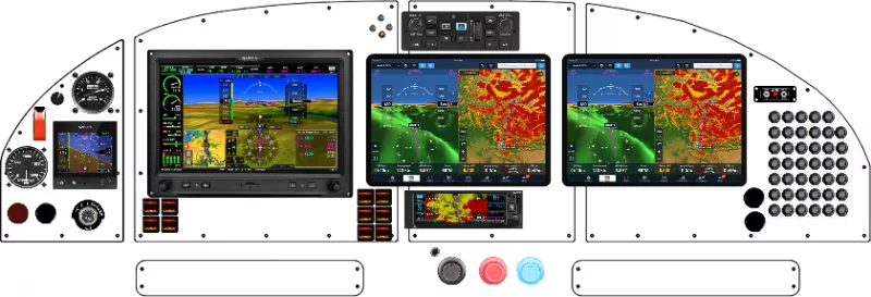An Lancair International ES / IV instrument panel with the Garmin G3X Touch