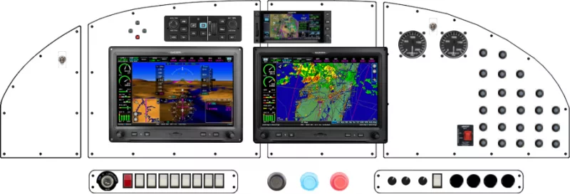 An Lancair International ES / IV instrument panel with the Garmin G3X Touch