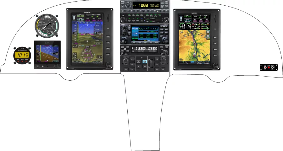 A Lancair International 235 instrument panel design