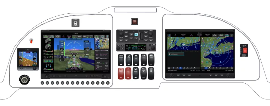 An instrument panel design with the Garmin Axis