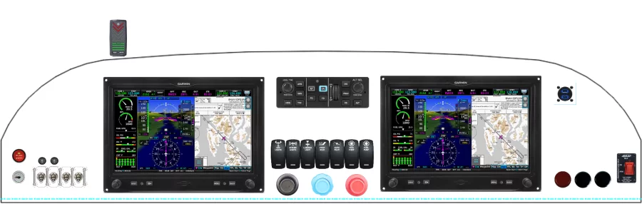 A Bearhawk Aircraft Model 5 instrument panel with the Garmin G3X Touch