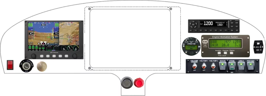 A Rand Robinson KR-2 instrument panel design