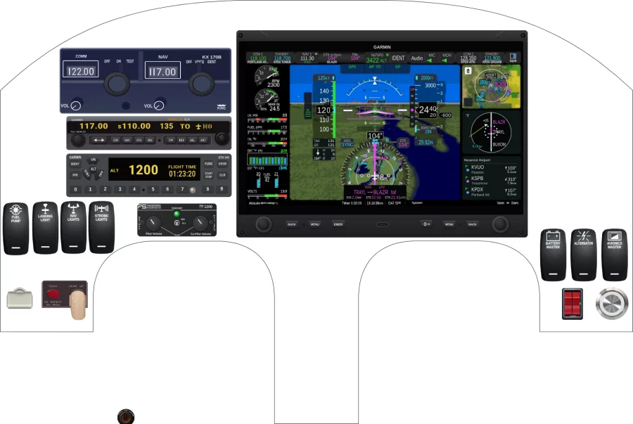 A Rutan Long-Ez instrument panel design