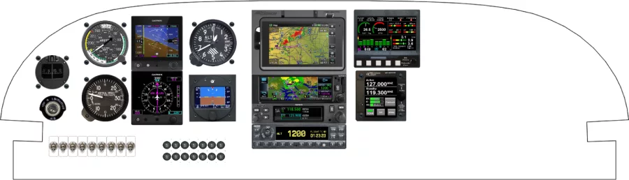 An Van's Aircraft RV-6 instrument panel design