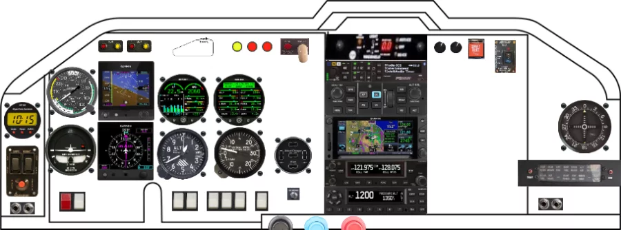 An Mooney M20J instrument panel design