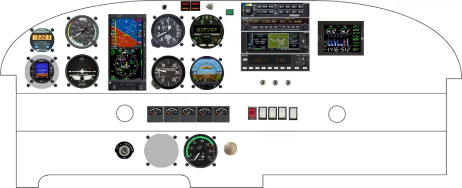 A Piper Aircraft PA-28 instrument panel with the Aspen Evolution