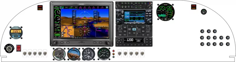 A Mustang Aeronautics Mustang II instrument panel design