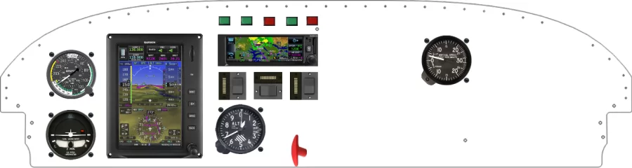 An Van's Aircraft RV-7/9 instrument panel with the Garmin G3X Touch