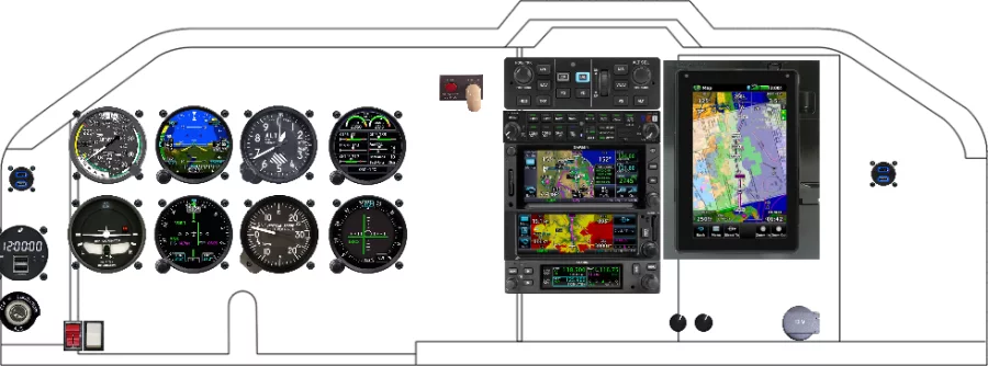 An Mooney M20k instrument panel design