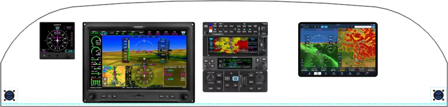A Bearhawk Aircraft Model 5 instrument panel with the Garmin G3X Touch
