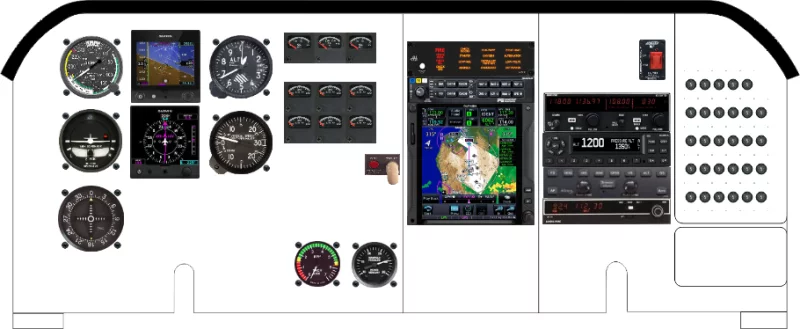 An Mooney M20R instrument panel design