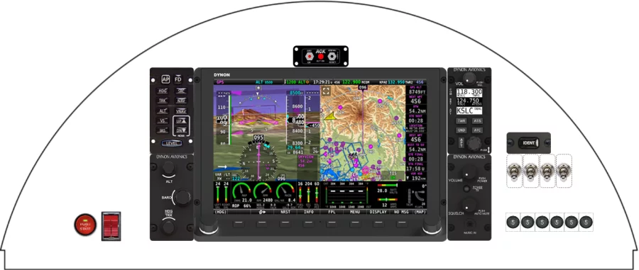 An Fisher Flying Products R-80 Tiger Moth instrument panel design