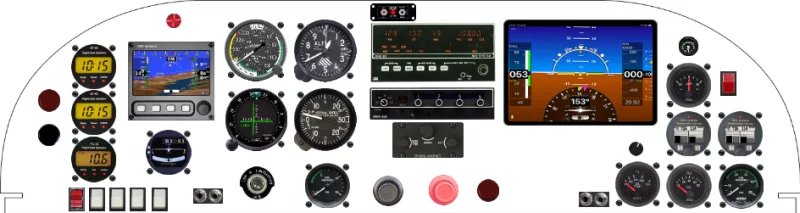 A Mustang Aeronautics Mustang II instrument panel design