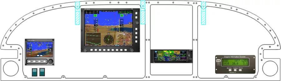 An Van's Aircraft RV-7/9 instrument panel with the GRT Horizon HX and Sport SX