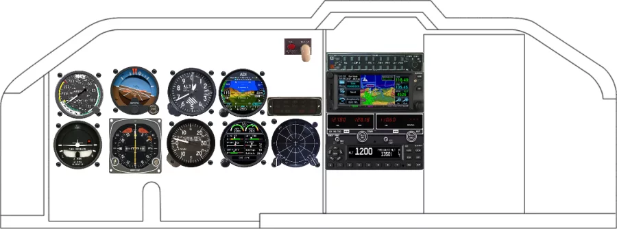 An Mooney M20k instrument panel design