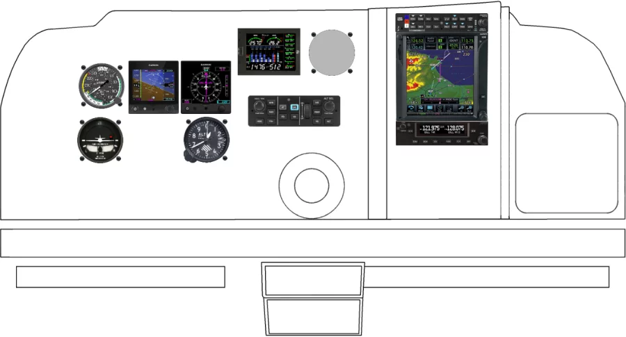 A Beechcraft 35-B33 instrument panel design