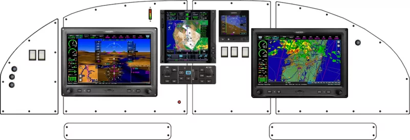 An Lancair International ES / IV instrument panel with the Garmin G3X Touch