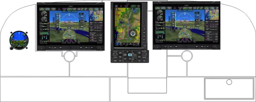 A Cessna 182S instrument panel design
