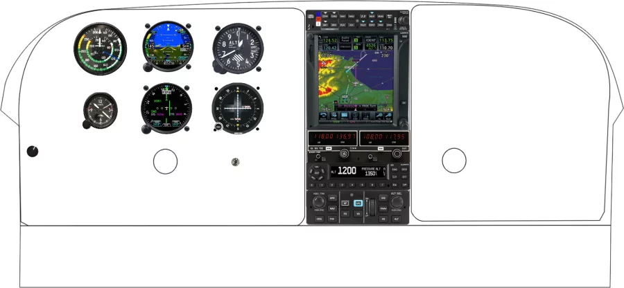 A Cessna 180 / 185 instrument panel design