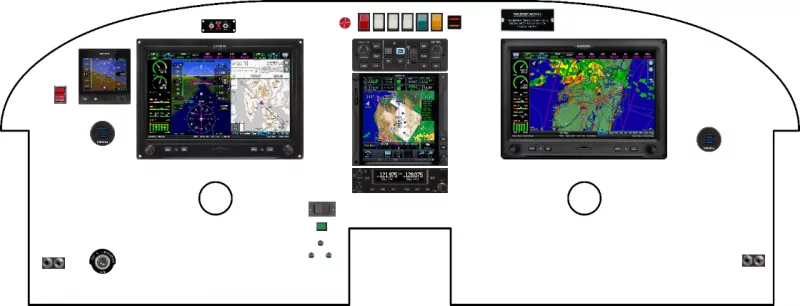 A Piper Aircraft PA32R-300 instrument panel with the Garmin G3X Touch
