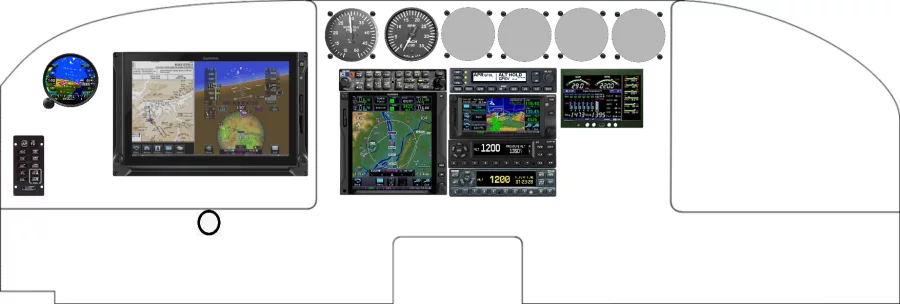 A Cessna 414 instrument panel design