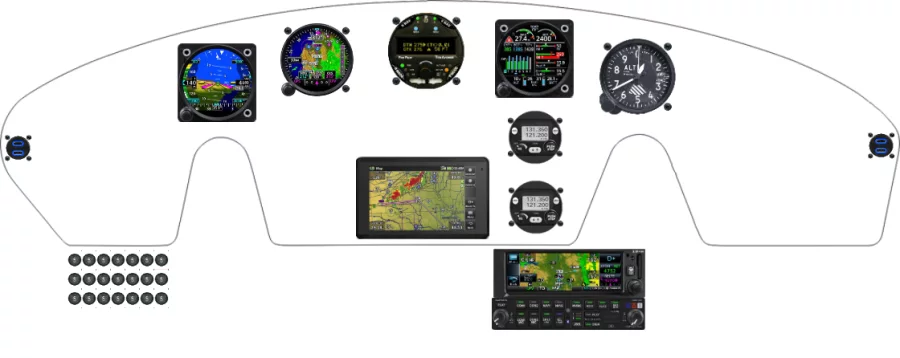 A Cessna 170B instrument panel design