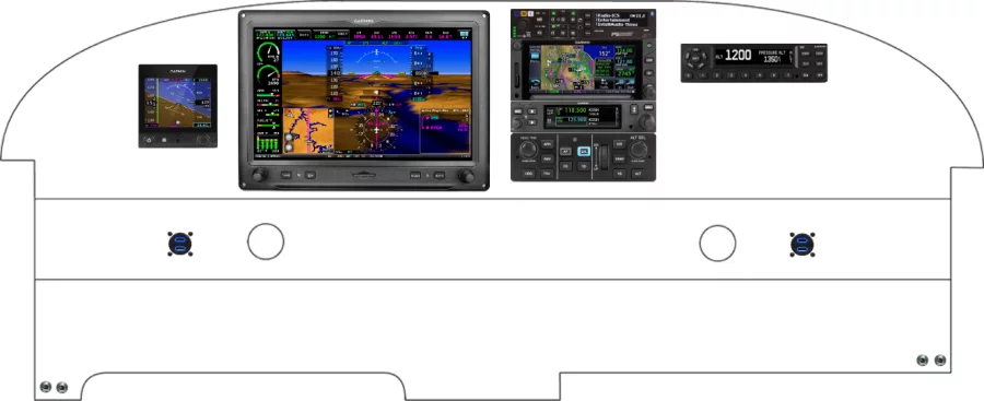 A Piper Aircraft PA-28 instrument panel with the Garmin G3X Touch