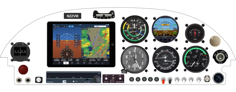 A Piper Aircraft PA-18 instrument panel design