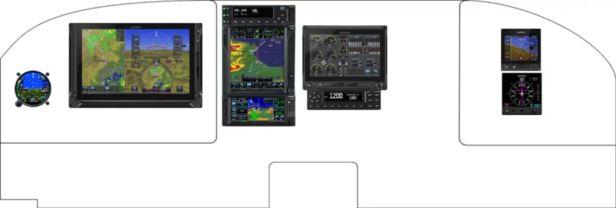 A Cessna 414 instrument panel design