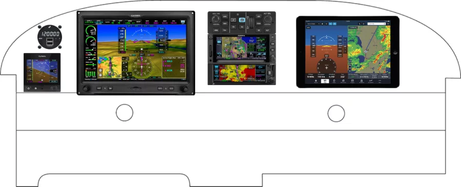 A Piper Aircraft PA-28 instrument panel with the Garmin G3X Touch