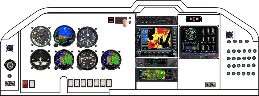 An Mooney M20J instrument panel design