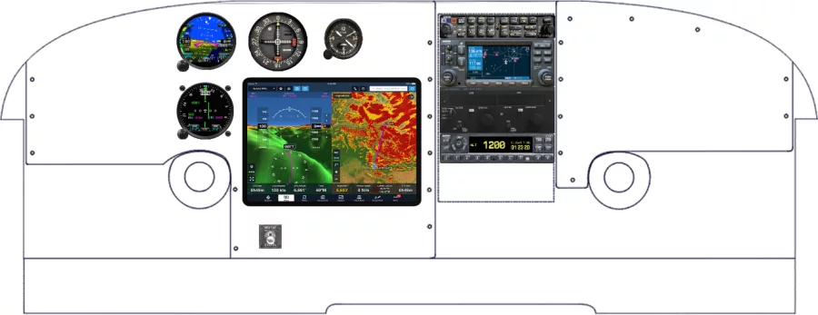 A Piper Aircraft PA-24 instrument panel design