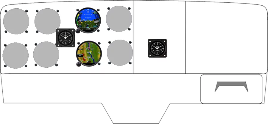 A Cessna 150 instrument panel design