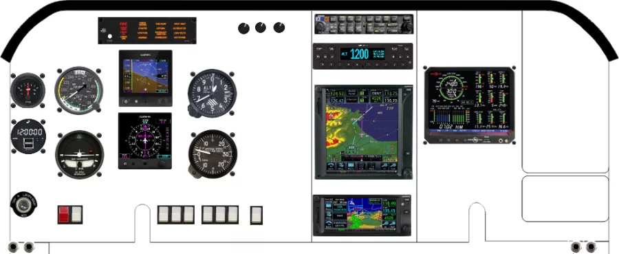 An Mooney M20R instrument panel design