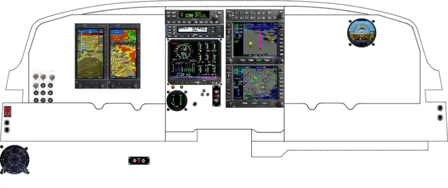 A Piper Aircraft PA-30 instrument panel design