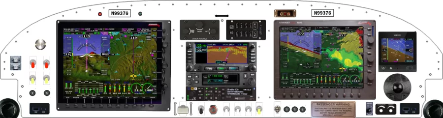 An instrument panel design with the Advanced Flight Systems AF-5000 and AdvancedPanel